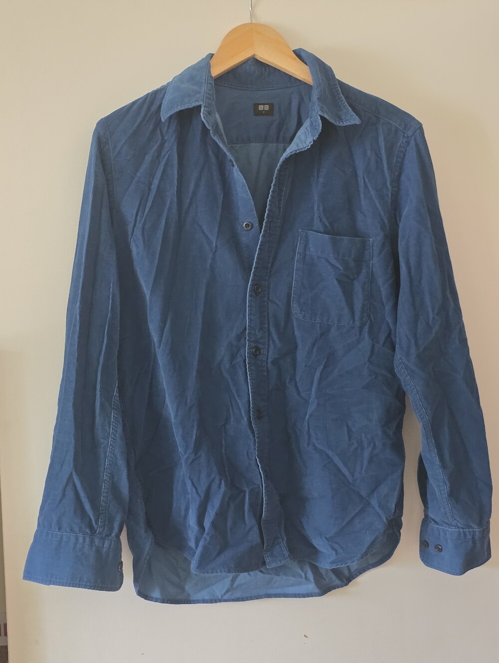 Blue Corduroy Uniqlo Button Up